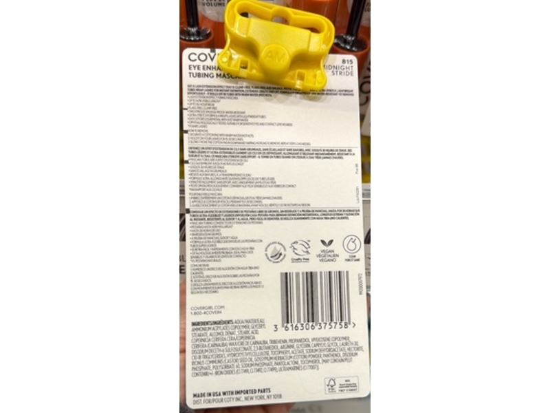 Covergirl Eye Enhancer Wrap Tubing Mascara, 815 Midnight Stride, 0.27 fl oz