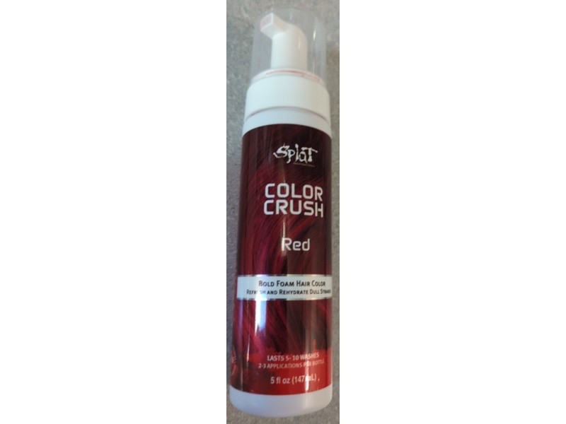 Splat Color Crush Bold Foam Hair Color, Red, 5 fl oz/147 mL