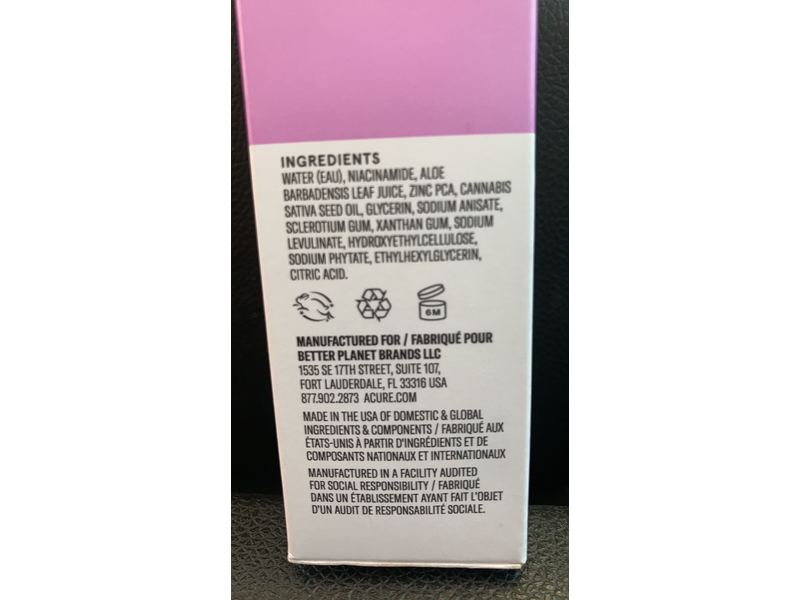 Acure Radically Rejuvenating Niacinamide Facial Serum, 1 fl oz/30 mL