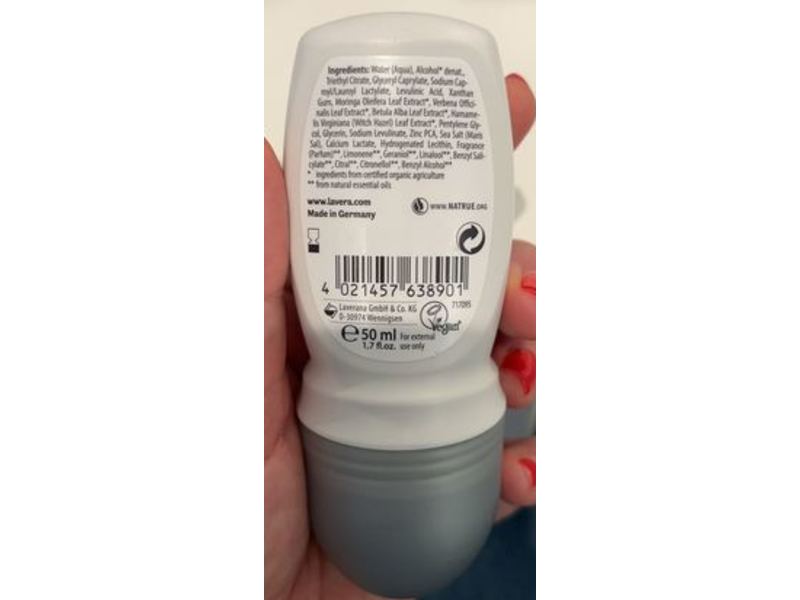 Lavera Natural & Invisible Deodorant Roll On, 1.7 fl oz/ 50 mL