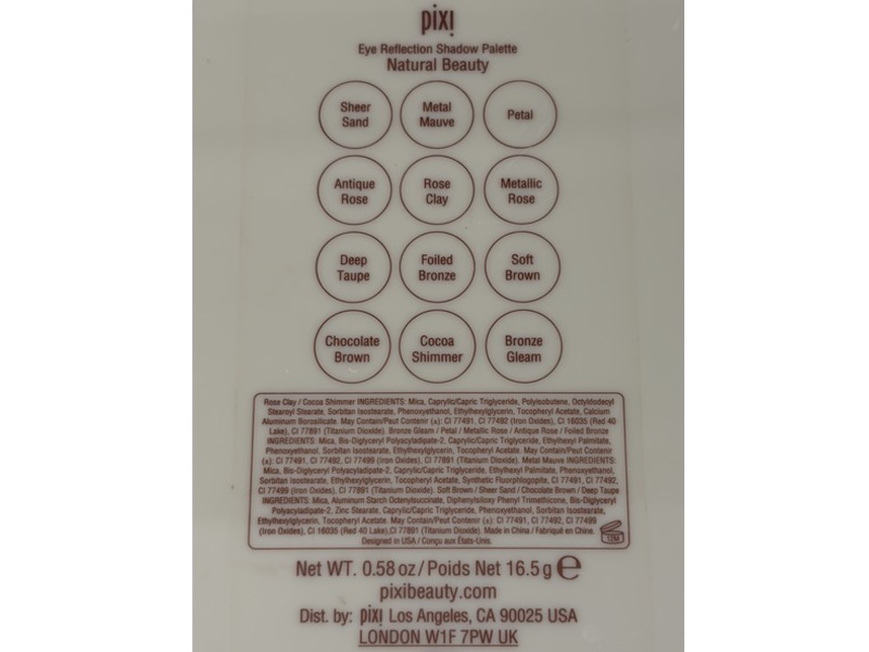 Pixi Beauty Natural Beauty Eye Reflection Shadow Palette, Natural Beauty, 0.58 fl oz/16.5 g