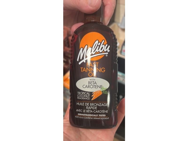 Malibu Sun Fast Tanning Oil with Beta Carotene, 200 mL
