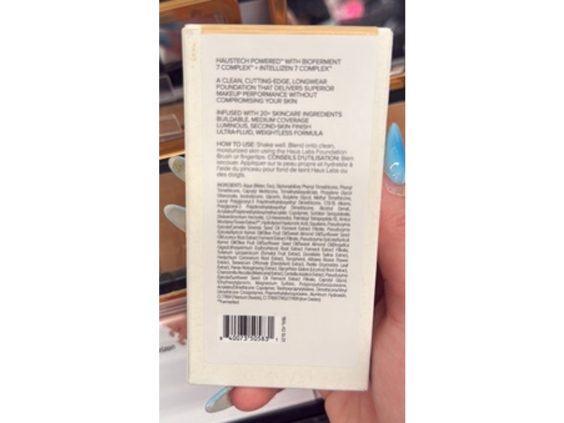 Haus Labs Triclone Skin Tech Foundation,120 Light Warm, 1 fl oz/30 mL