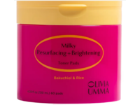 Olivia Umma Milky Resurfacing + Brightening Toner Pads, Bakuchiol & Rice, 4.39 fl oz/130 mL, 60 Pads - thumbnail 1