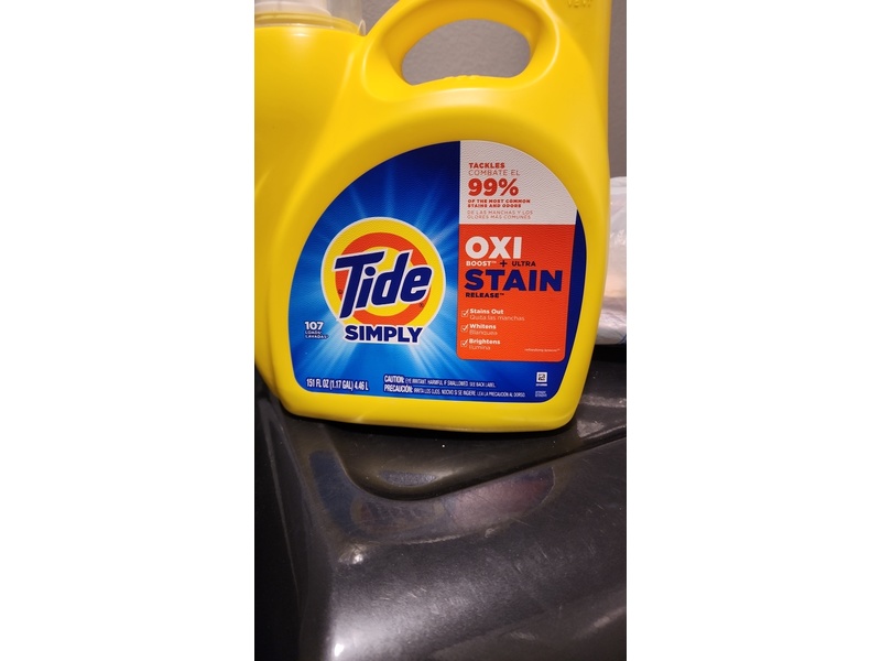 Tide Simply Oxi Boost + Ultra Stain Release, 107 Loads, 151 fl oz/4.46 L