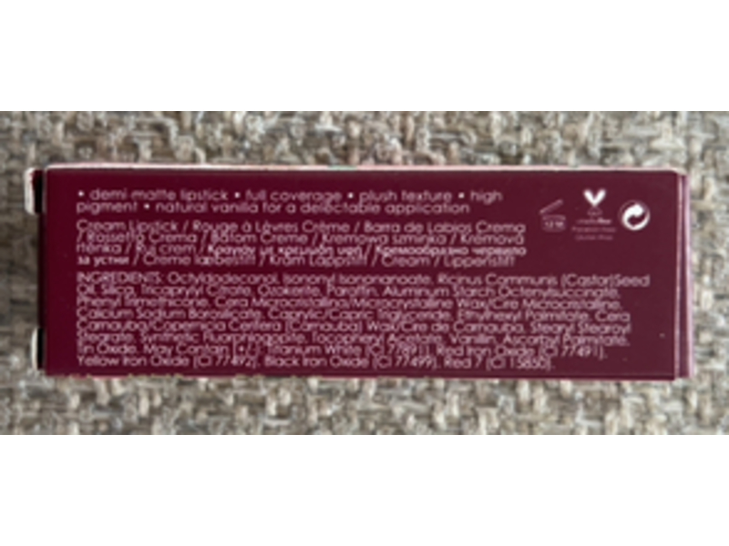 Winky Lux Lip Velour Demi-Matte Lipstick, Bougie, 0.14 oz/4 g