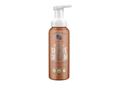 Hand in Hand Foaming Shave Cream, Almond Creme, 6 fl oz/237 mL