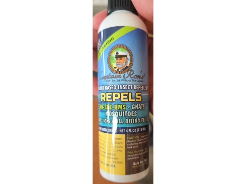 Captain Ron's Plant Based Insect Repellent , 4 fl oz/118 mL