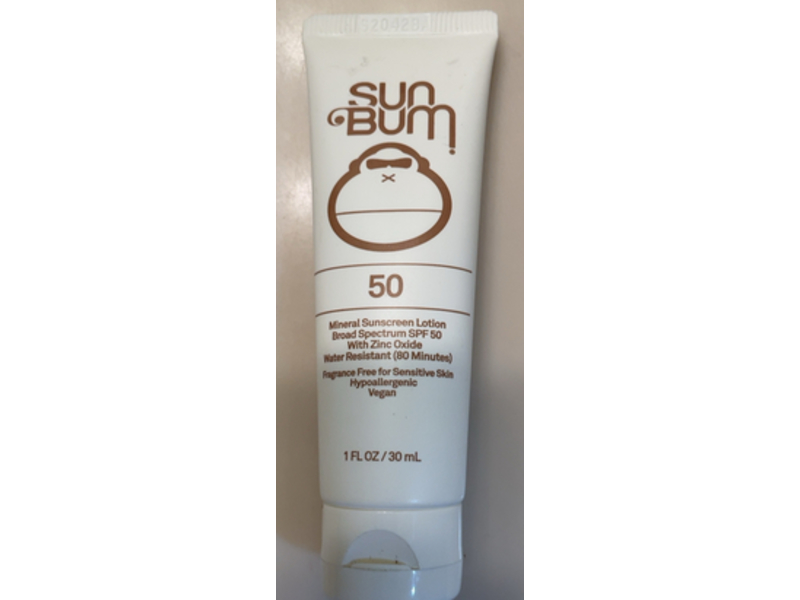 Sun Bum Mineral Sunscreen Lotion, Zinc Oxide, SPF 50, 1 fl oz/30 mL