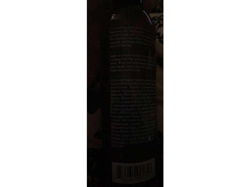 Influance Its Natural Rosemary Shampoo, White Willow Bark & Peppermint Oil, 8 fl oz/236 mL