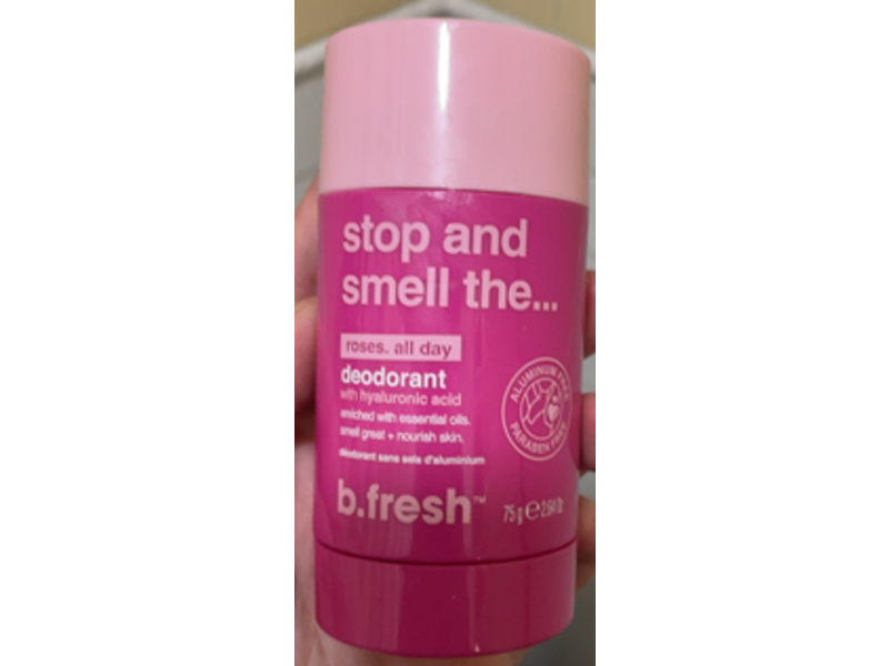 b.fresh Stop & Smell The Roses. All Day Deodorant, Hyaluronic Acid, 2.54 oz/75 g