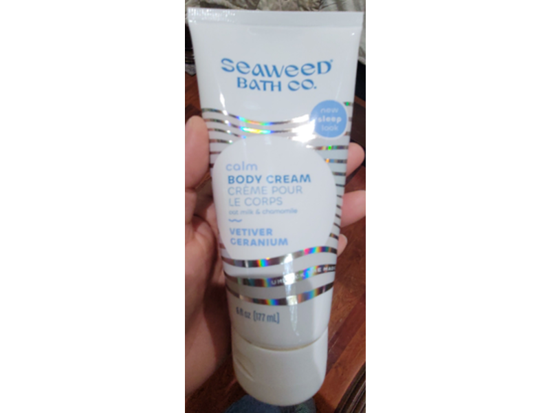 Seaweed Bath Co. Calm Body Cream, Oat Milk & Chamomile, 6 fl oz/177 mL