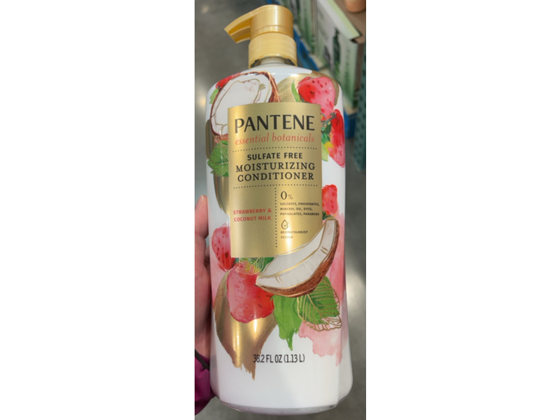 Pantene Moisturizing Conditioner, Strawberry & Coconut Milk, 38.2 fl oz/1.13 L