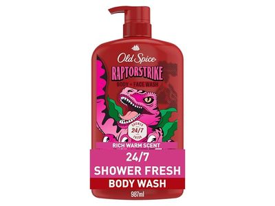 Old Spice Raptorstrike Body Wash, Dark Berry Scent, 33.4 fl oz/987 mL