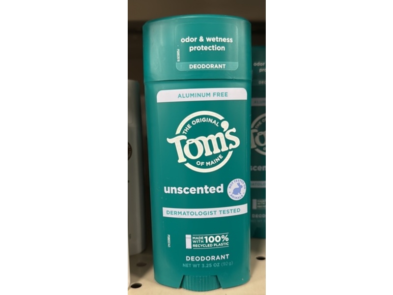 Tom's Of Maine Deodorant, 3.25 oz/92 g, Pack of 2