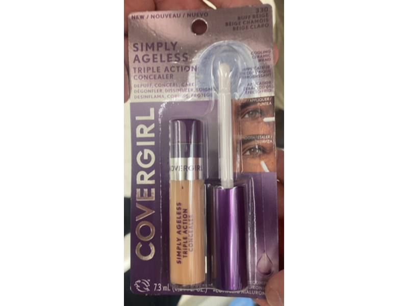 Covergirl Simply Ageless Triple Action Concealer, 330 Buff Beige, 0.24 fl oz/7.3 mL