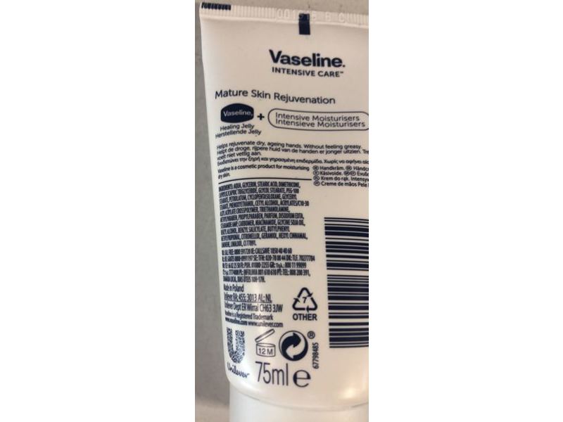 Vaseline Intensive Care Mature Skin Rejuvenation Hand Cream, 75 mL