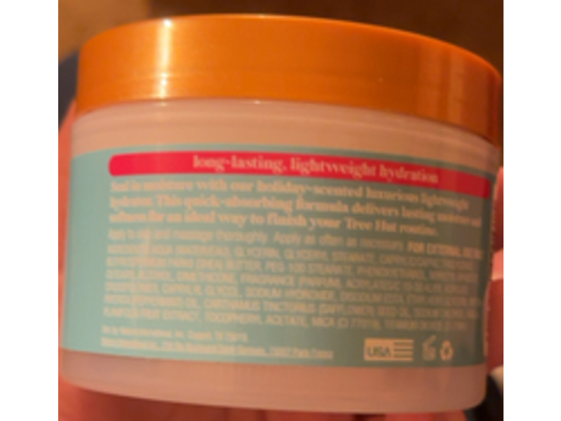 Tree Hut Whipped Shea Body Butter, Candy Cane, 8.4 oz/240 g