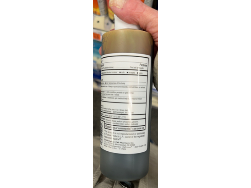 CVS Health Povidone Lodine First Aid Antiseptic Solution, 8 fl oz/237 mL