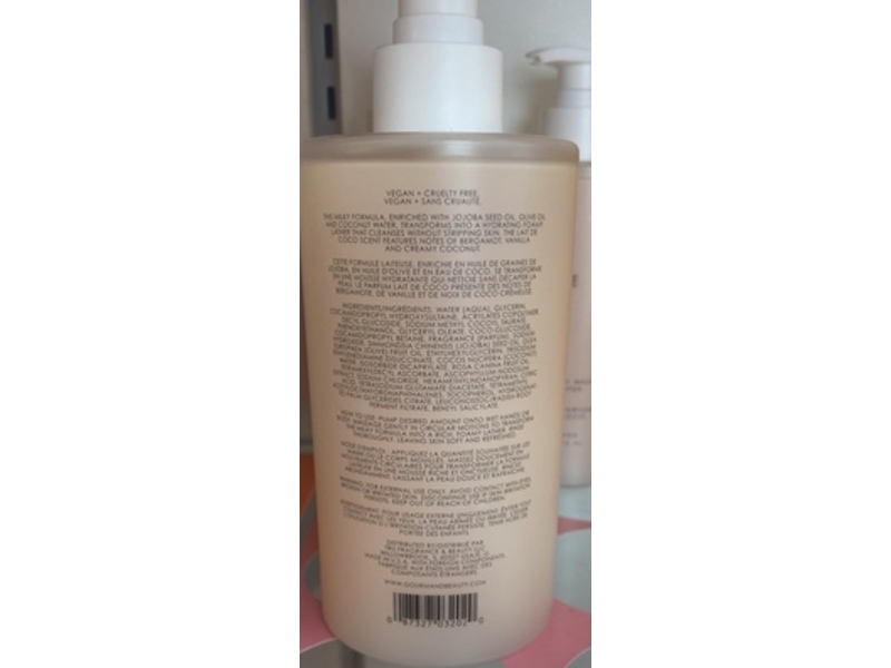 Le Monde Gourmand Lait de Coco Perfumed Milky Body Wash, Coconut Water, 14 fl oz/415 mL