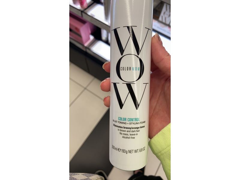 Color Wow Color Control Blue Toning + Styling Foam, Brunette Hair, 6.8 oz/193 g