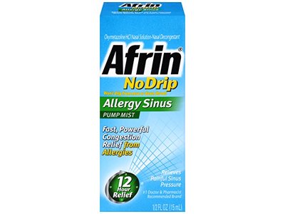 Afrin No Drip Allergy Sinus Nasal Spray, 1/2 fl oz/15 mL