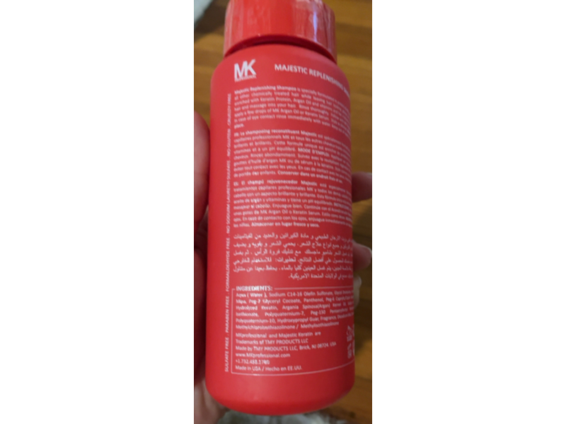 MK Professional Majestic Replenishing Shampoo, 10.1 fl oz/300 mL