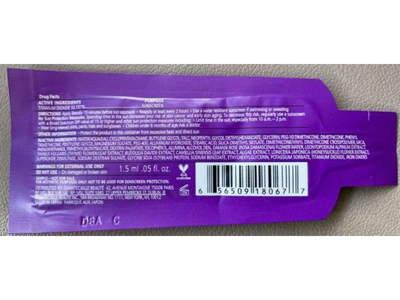 Chantecaille Just Skin Tinted Moisturizer, SPF 15, Alabaster, 0.05 fl oz/1.5 ml