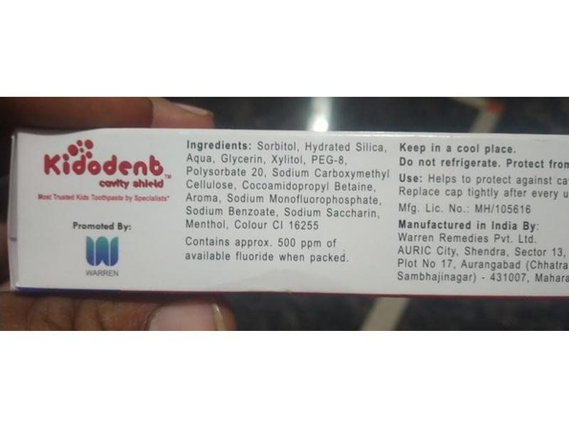 Kidodent Cavity Sheild Toothpaste, 60 g, Pack Of 3