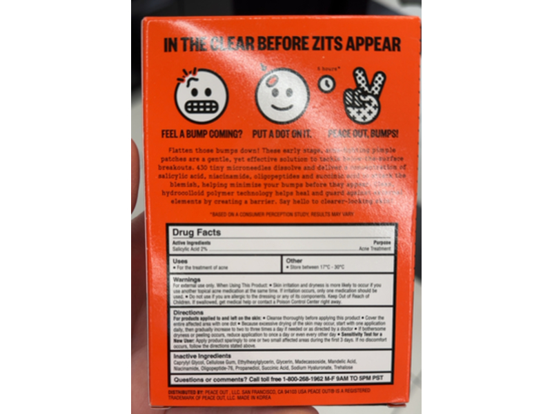 Peace Out Early Stage Acne Dots, 0.03 oz/0.74 g, 8 Count