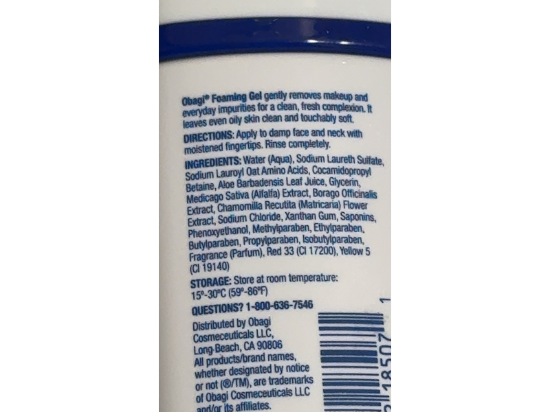 Obagi Nu-Derm Foaming Gel, 2 fl oz/60 mL