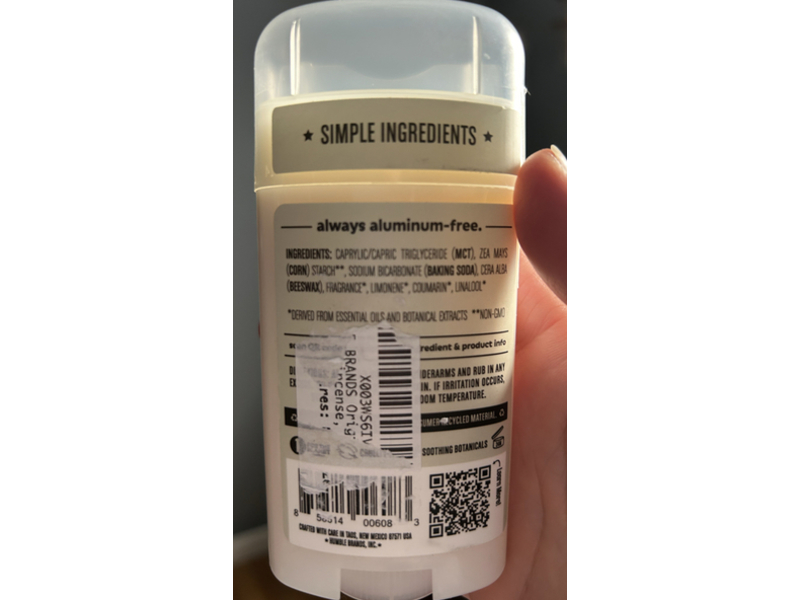 Humble Simple And True Nothing Bad Deodorant, Palo Santo And Frankincense, 2.5 fl oz/70 g