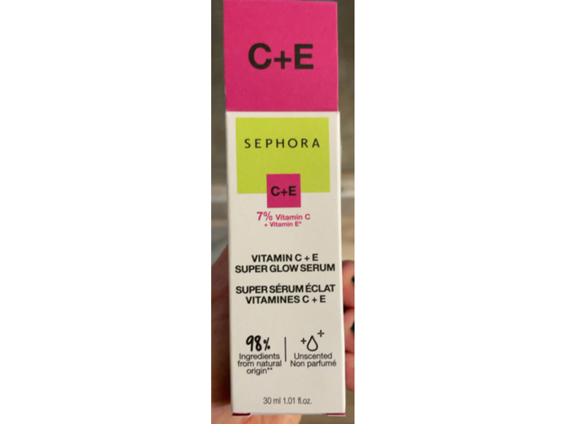 Sephora Super Glow Serum, Vitamin C + E, 1.01 fl oz/30 mL