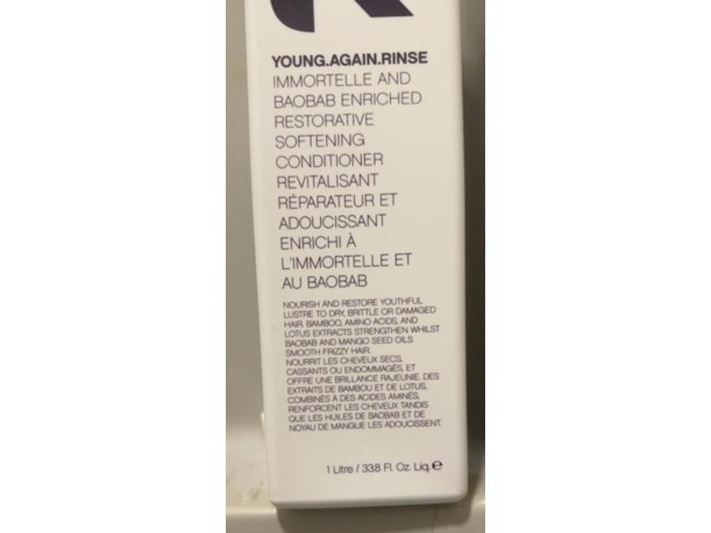 Kevin.Murphy Young Again Rinse Restorative Softening Conditioner, Immortelle & Baobab Enriched, 33.8 fl oz/1 L