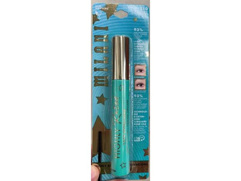 Milani Highly Rated Lash Extensions Tubing Mascara, Black, 0.35 fl oz