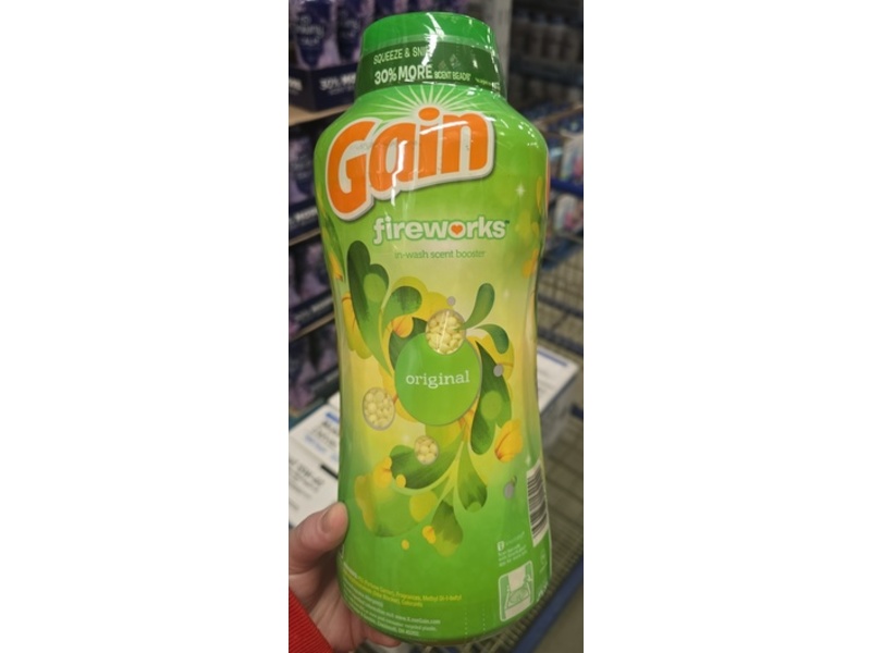 Gain Fireworks In-Wash Scent Booster, Original, 39.9 oz/1.3 kg