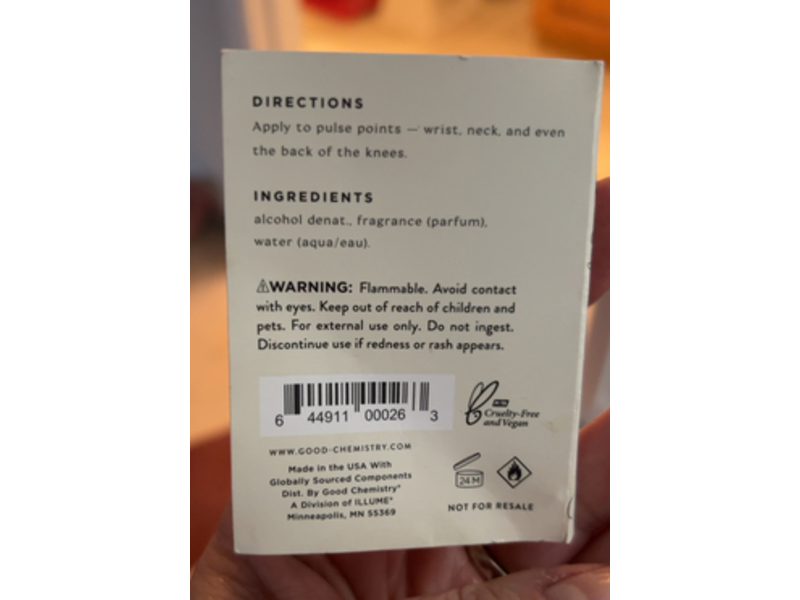 Good Chemistry Eau De Parfum, Queen Bee, 0.05 fl oz/1.5 mL