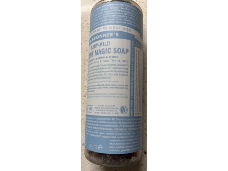 Dr. Bronner's All-One Magic Soap, Baby Mild, 240 mL