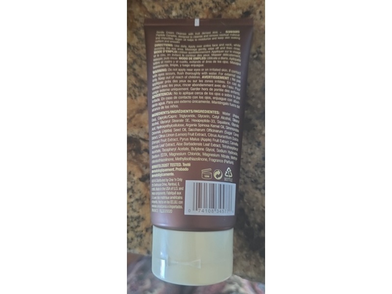 One N Only Cream Cleanser Argan Oil, Peptide, 5 fl oz/150 mL