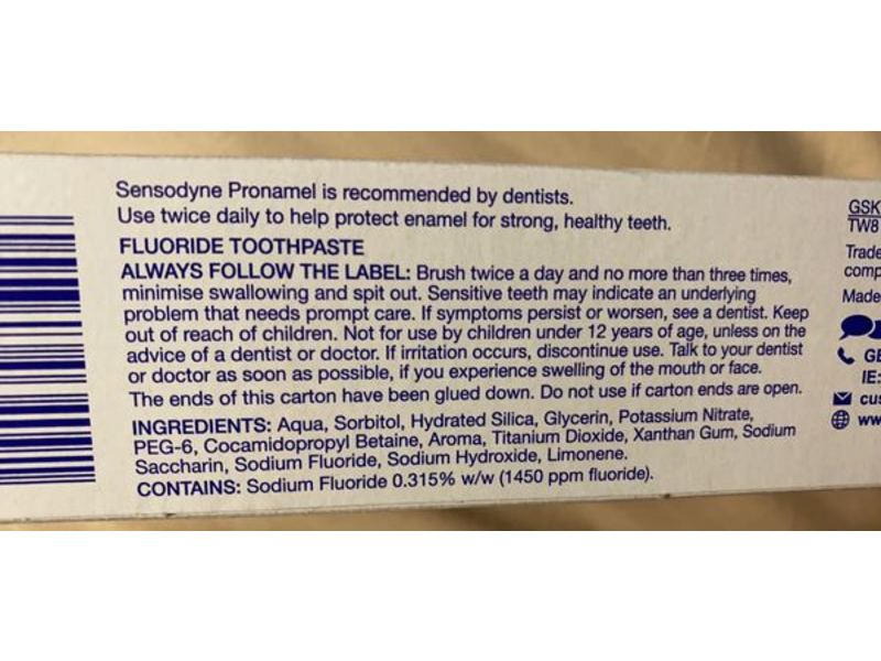 Sensodyne Pronamel Toothpaste, Gentle Whitening, 4 oz, Pack Of 3