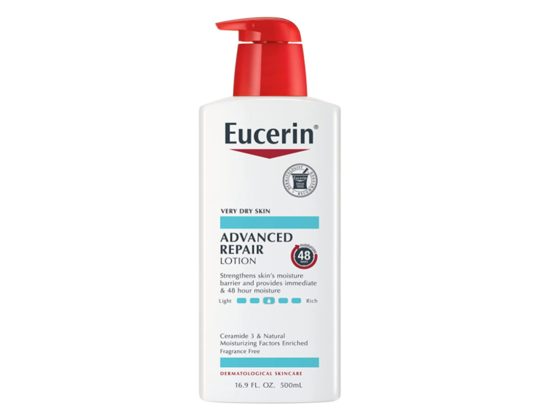 Eucerin Advanced Repair Lotion, Fragrance-Free, 16.9 fl oz/500 mL