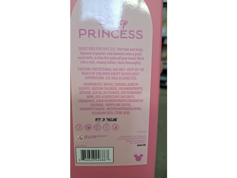 Disney Princess 3-In-1 Body Wash Shampoo & Conditioner, Berry Punch, 33 fl oz/976 mL