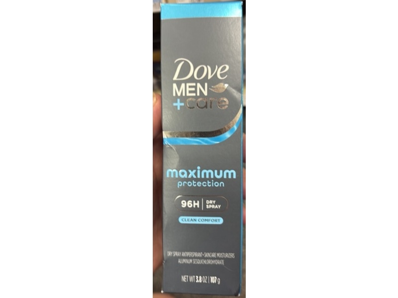 Dove Men + Care Maximum Protection 96-Hour Dry Spray Antiperspirant, 3.8 fl oz/107 g