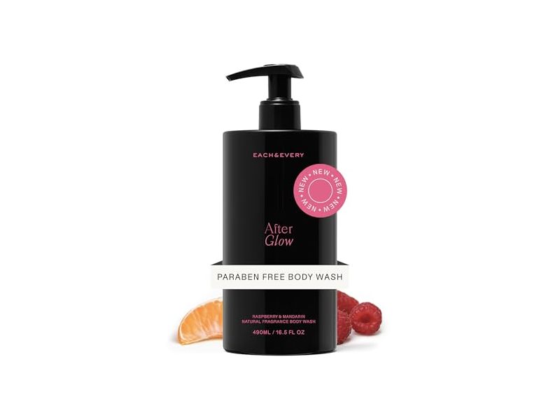 Each & Every After Glow Body Wash, Raspberry & Mandarin, 16.5 fl oz/490 mL