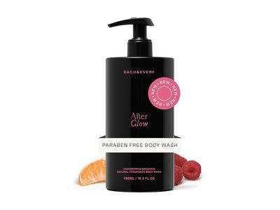 Each & Every After Glow Body Wash, Raspberry & Mandarin, 16.5 fl oz/490 mL