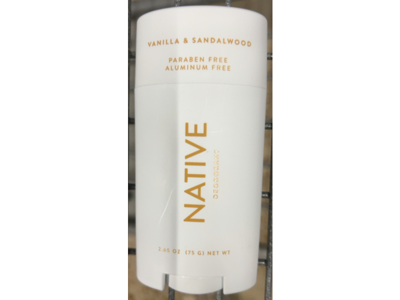 Native Deodorant, Vanilla & Sandalwood, 2.65 fl oz/75 g