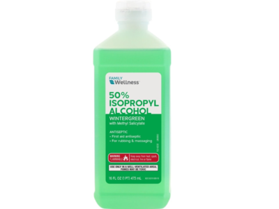 Family Wellness Wintergreen 50% Isopropyl Alcohol, Methyl Salicylate, 16 fl oz/473 mL