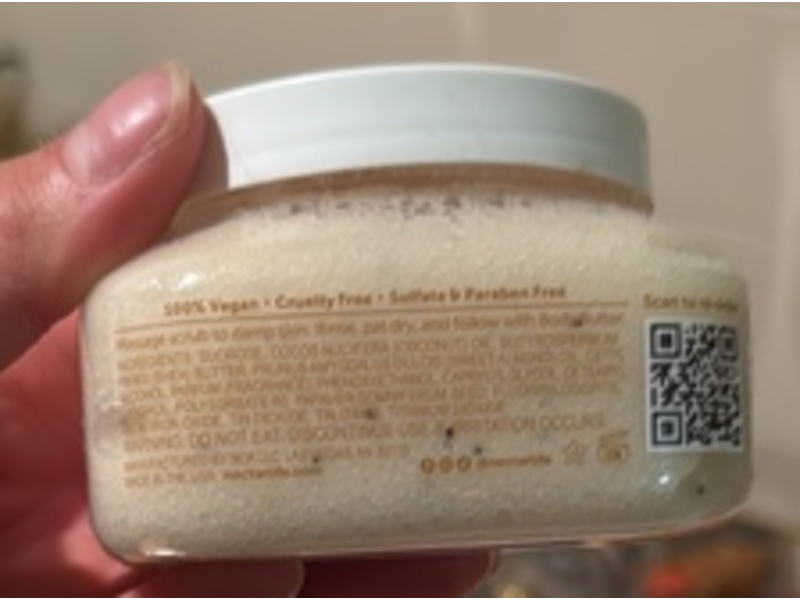 Nectarlife Coconut Oil Sugar Scrub, Vanilla Sugar, 8 oz/ 227 g