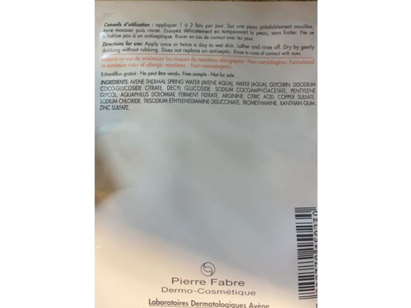 Avene Cicalfate+ Purifying Cleansing Gel, 0.3 fl oz/10 mL