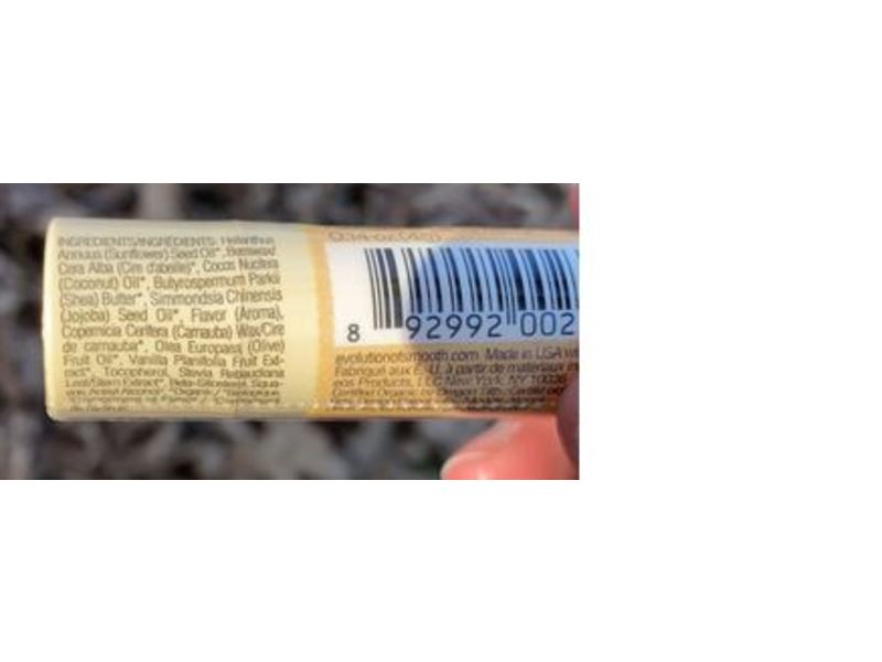 Eos Organic 100% Natural Shea Lip Balm, Vanilla Bean, 0.14 oz/4 g, Pack Of 2